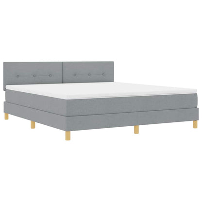 Letto a molle con cuscino Grigio chiaro 180 x 200 cm Tessuto | homemem39