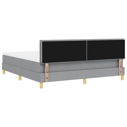 Letto a molle con cuscino Grigio chiaro 180 x 200 cm Tessuto | homemem39
