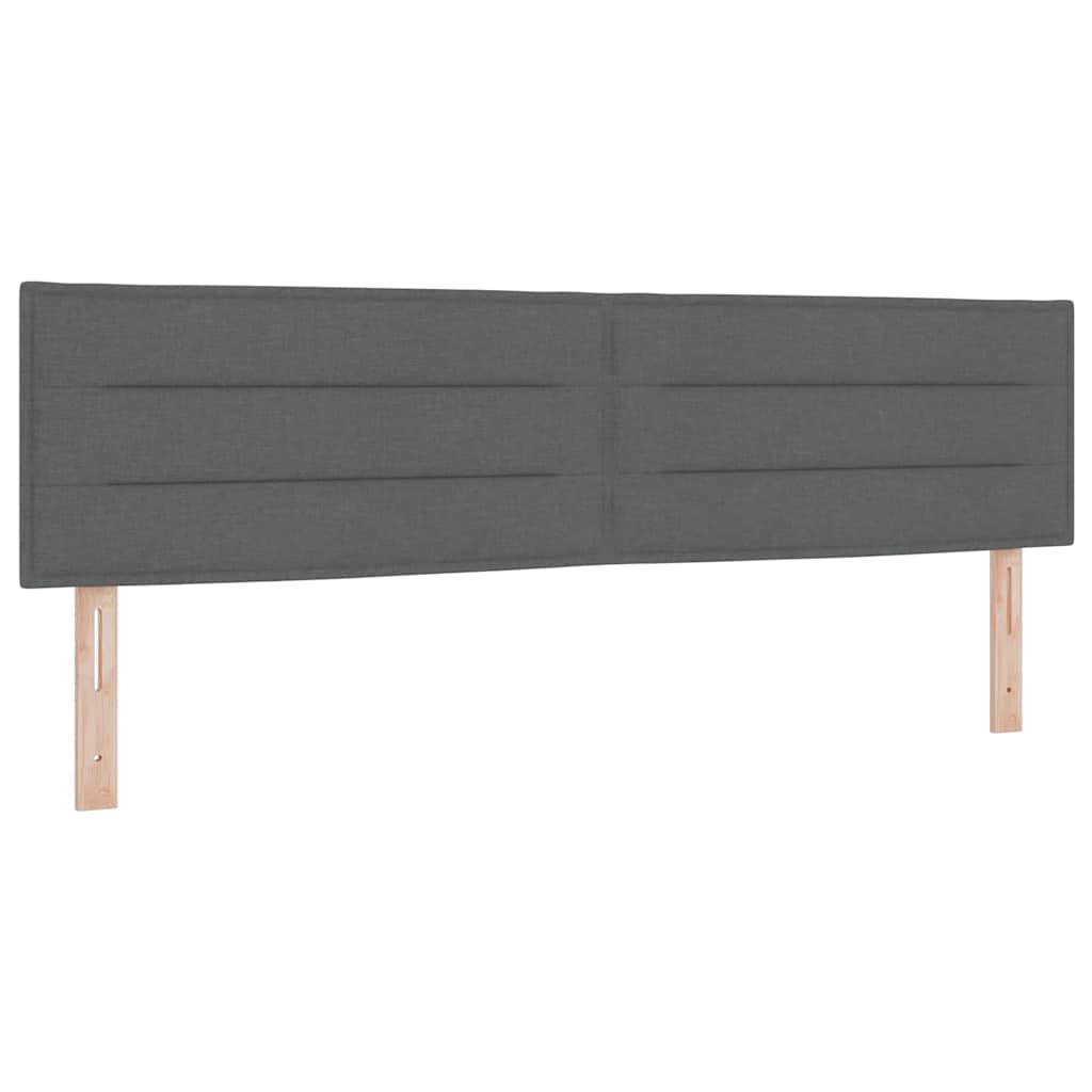 Letto a molle con materasso Grigio scuro 180 x 200 cm Tessuto