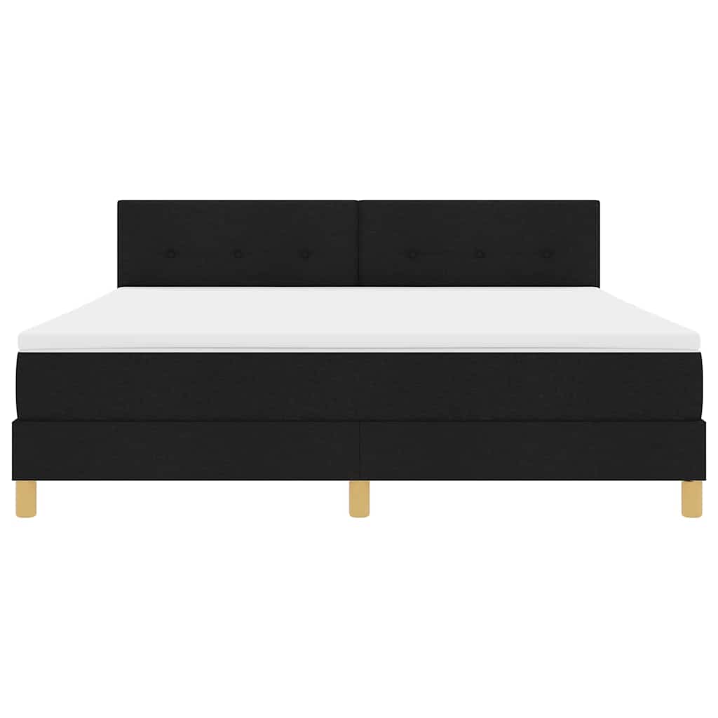 Letto a molle con cuscino Nero 180 x 200 cm Tessuto | homemem39