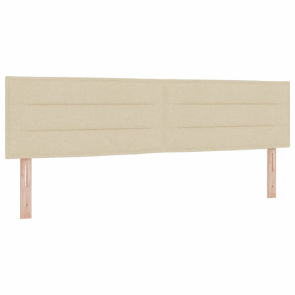 Letto a molle con cuscino Crema 180 x 200 cm Tessuto | homemem39