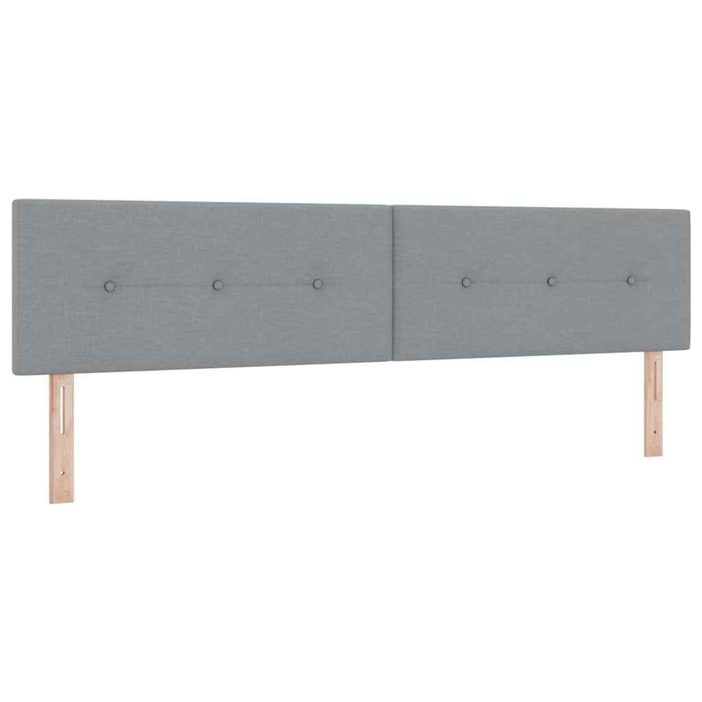 Letto box spring con materasso Grigio chiaro 200 x 200 cm