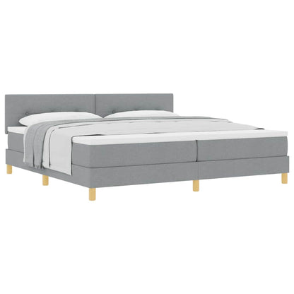 Letto box spring con materasso Grigio chiaro 200 x 200 cm