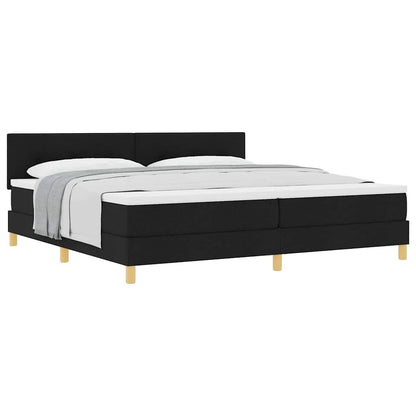 Letto box spring con materasso Nero 200 x 200 cm Tessuto - homemem39