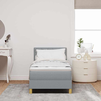 Letto a molle con cuscino Grigio chiaro 80 x 200 cm Tessuto | homemem39