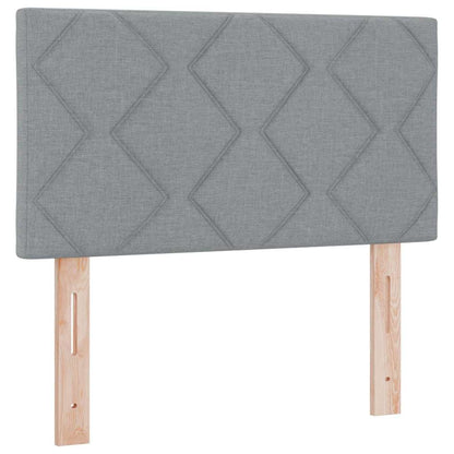 Letto a molle con cuscino Grigio chiaro 80 x 200 cm Tessuto | homemem39