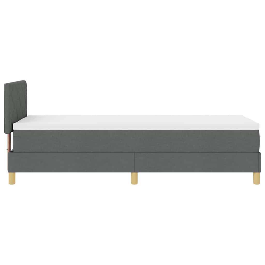 Letto a molle con cuscino Grigio scuro 80 x 200 cm Tessuto | homemem39