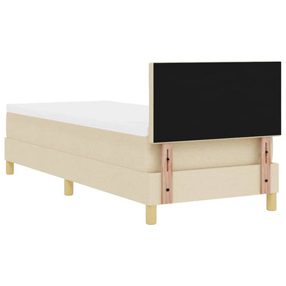 Letto a molle con cuscino Crema 80 x 200 cm Tessuto | homemem39