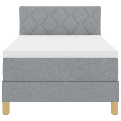 Letto a molle con cuscino Grigio chiaro 90 x 200 cm Tessuto | homemem39