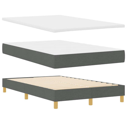 Letto a molle con cuscino Grigio scuro 120 x 190 cm Tessuto | homemem39