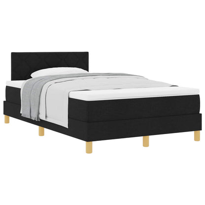 Letto a molle con cuscino Nero 120 x 190 cm Tessuto | homemem39