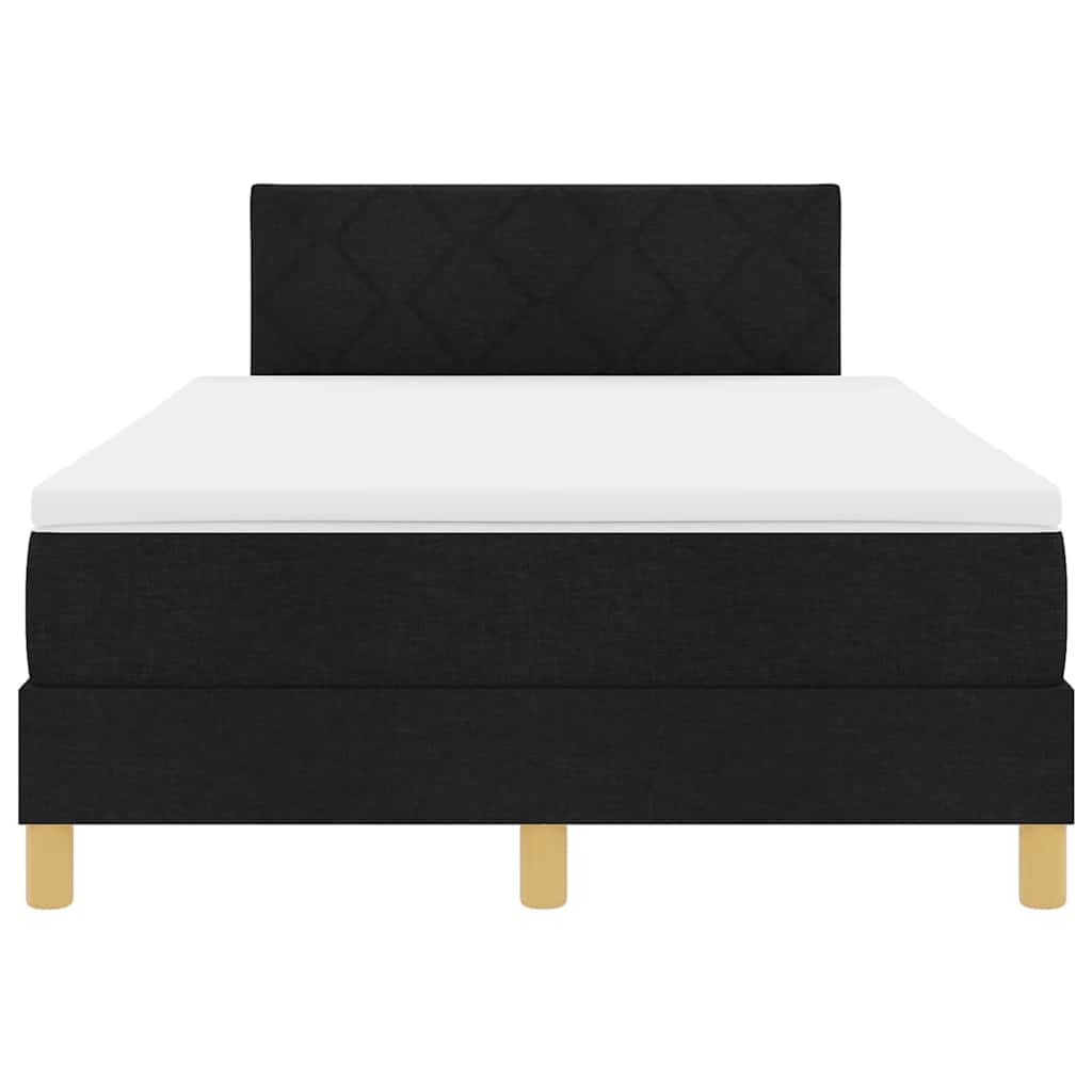 Letto a molle con cuscino Nero 120 x 190 cm Tessuto | homemem39