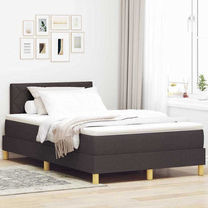 Letto a molle con cuscino Marrone Scuro 120 x 190 cm Tessuto | homemem39