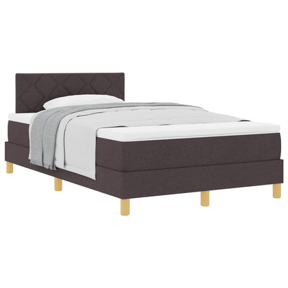 Letto a molle con cuscino Marrone Scuro 120 x 190 cm Tessuto | homemem39