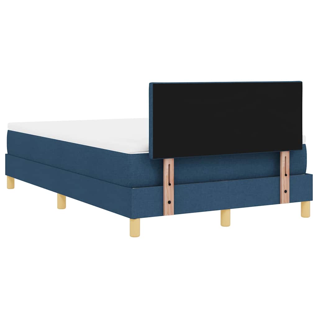 Letto a molle con cuscino con testiera Blu 120 x 200 cm Tessuto | homemem39