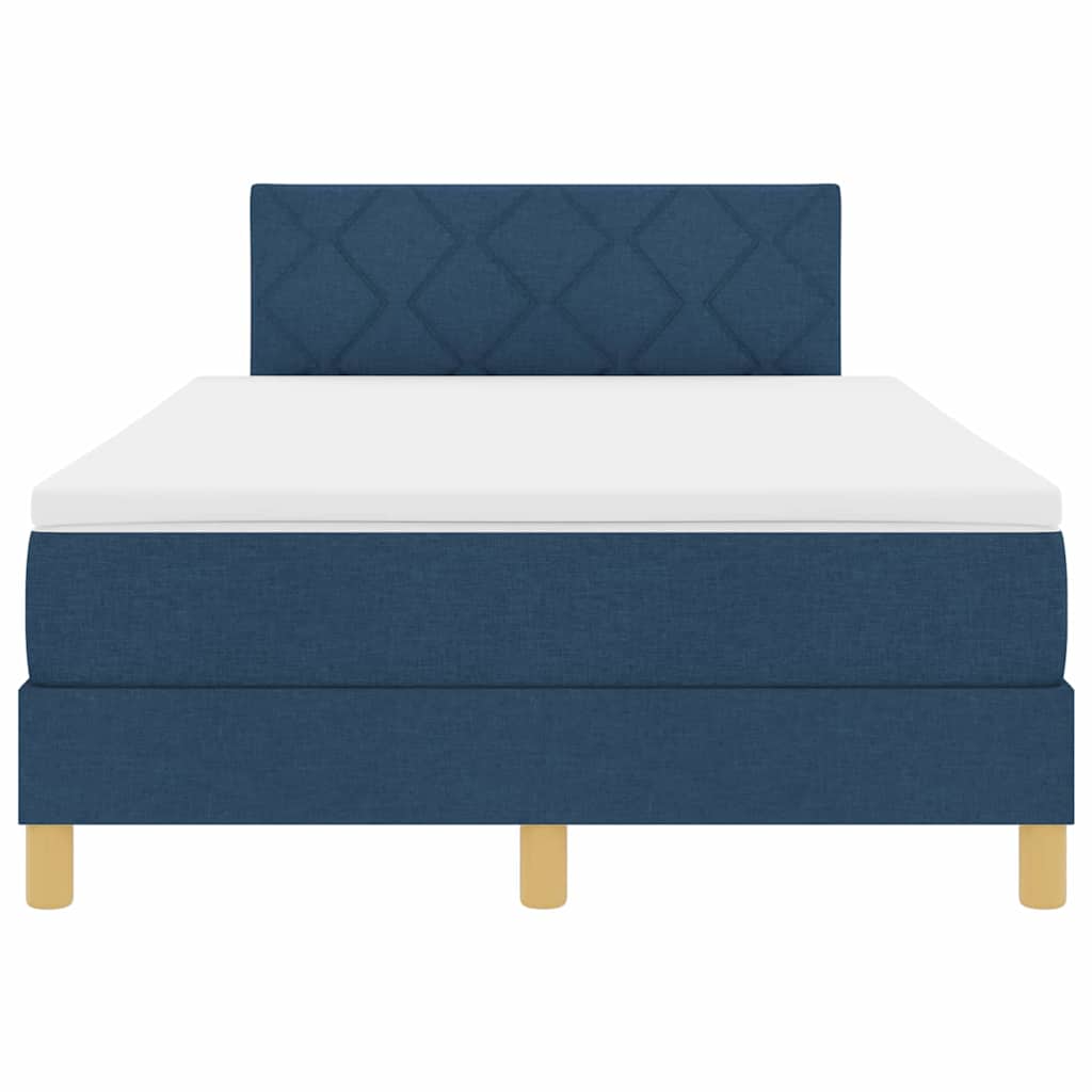 Letto a molle con cuscino con testiera Blu 120 x 200 cm Tessuto | homemem39