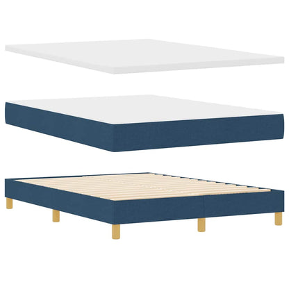 Letto a molle con cuscino con testiera Blu 140 x 190 cm Tessuto | homemem39
