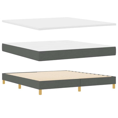 Letto a molle con cuscino Grigio scuro 180 x 200 cm Tessuto | homemem39