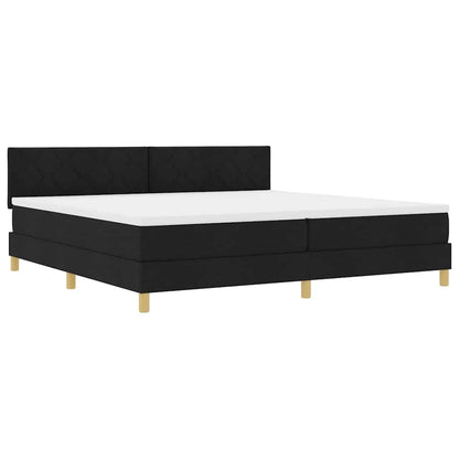 Letto a molle con cuscino Nero 200 x 200 cm Tessuto | homemem39