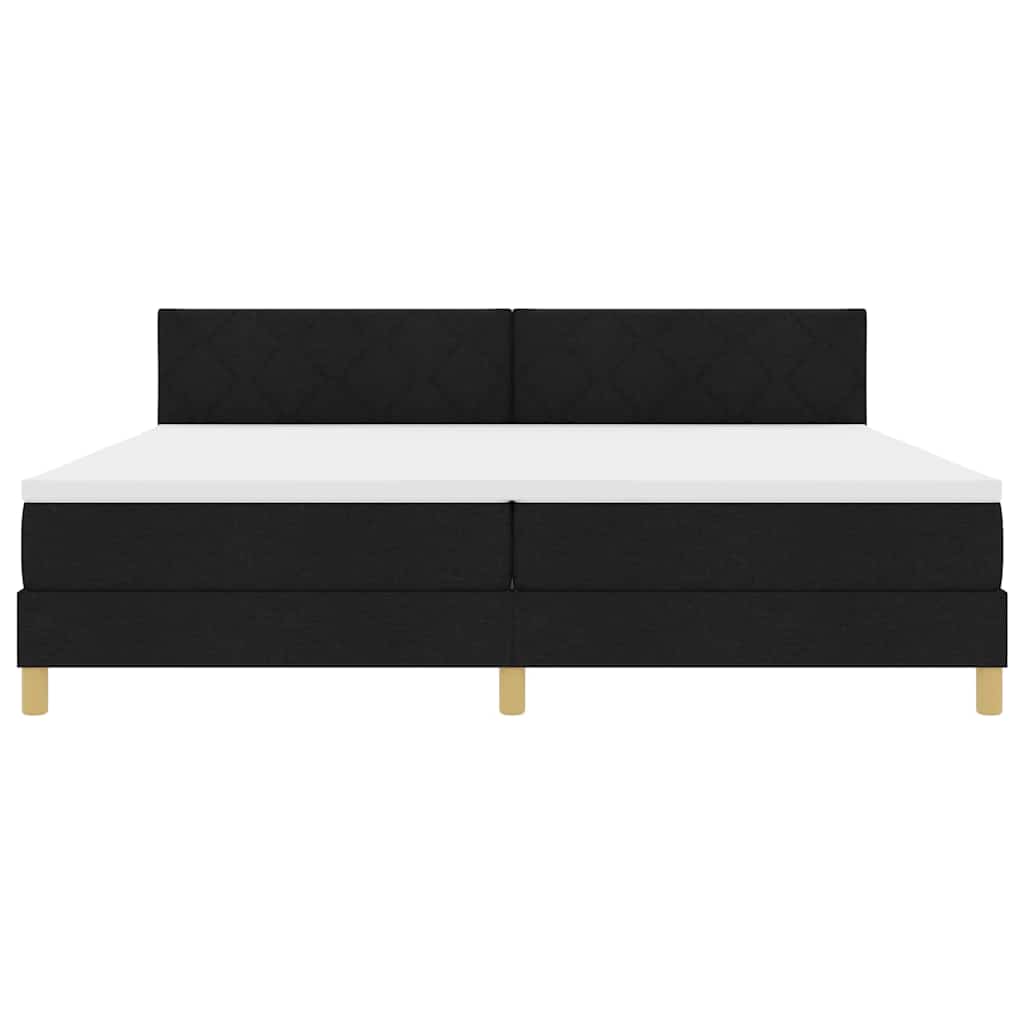 Letto a molle con cuscino Nero 200 x 200 cm Tessuto | homemem39