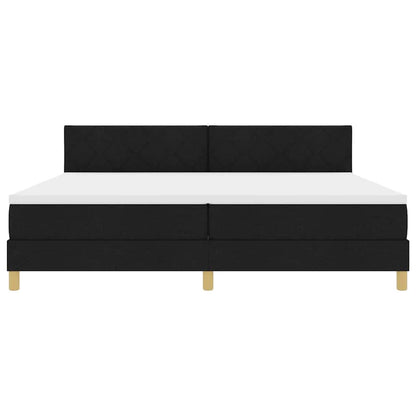 Letto a molle con cuscino Nero 200 x 200 cm Tessuto | homemem39