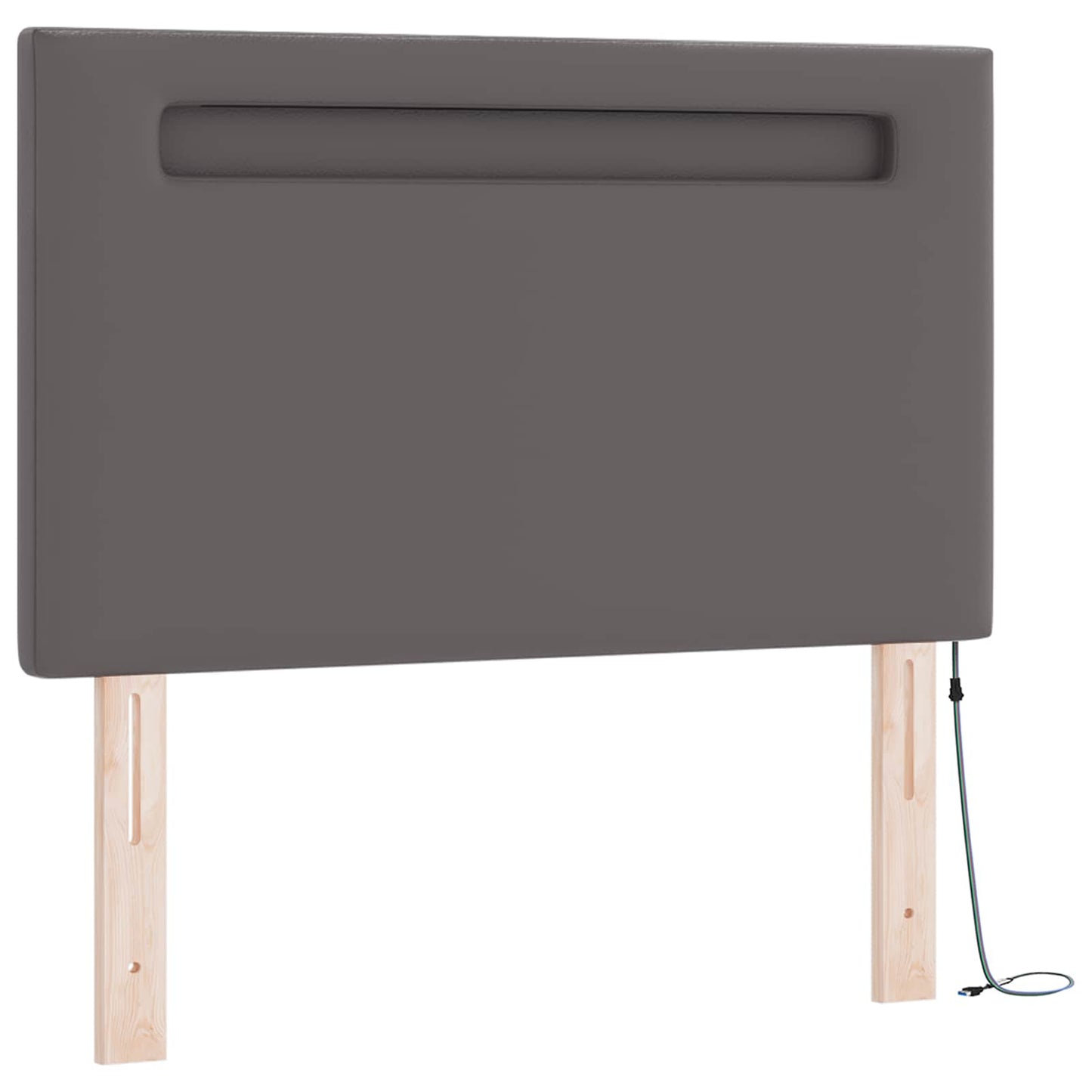 Letto a molle con materasso Grigio 90 x 190 cm Pelle sintetica | homemem39