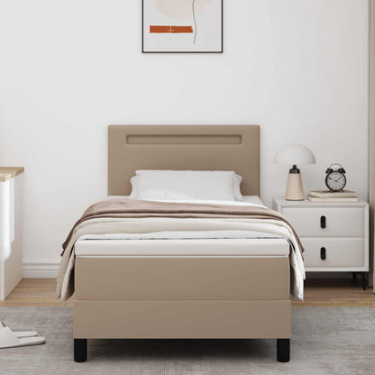 Letto a molle Cappuccino 90 x 200 cm Pelle sintetica | homemem39