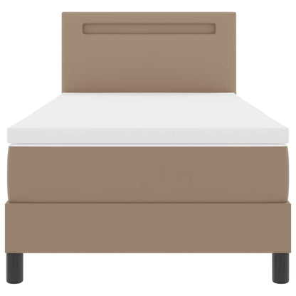 Letto a molle Cappuccino 90 x 200 cm Pelle sintetica | homemem39