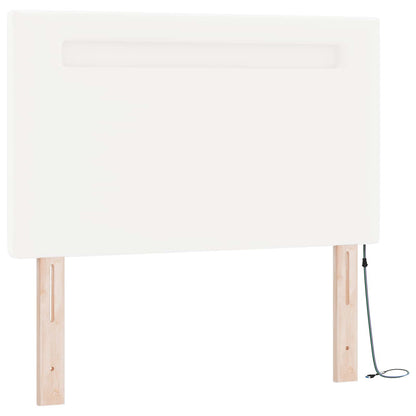 Letto a molle con materasso Bianco 100 x 200 cm Pelle sintetica | homemem39
