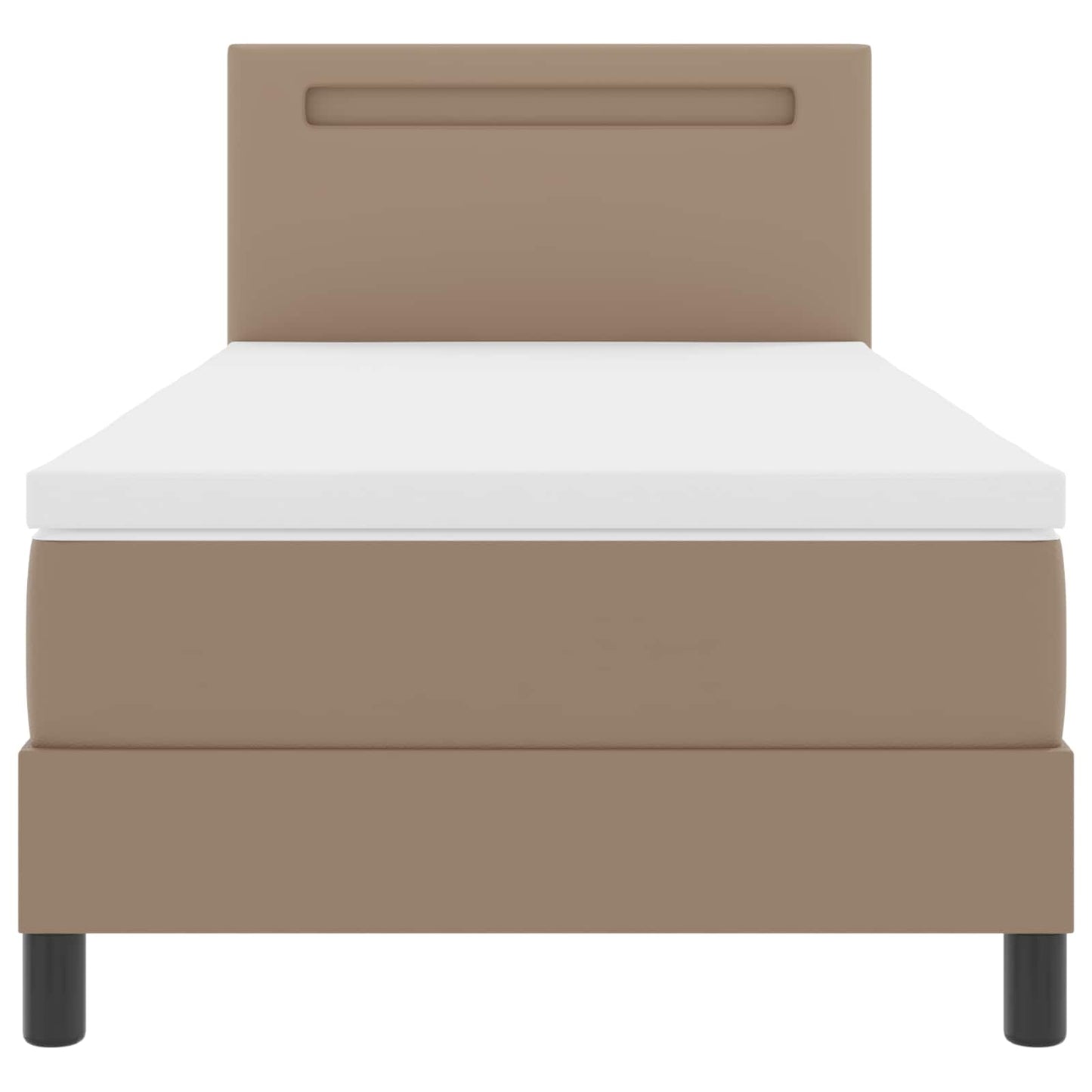 Letto a molle Cappuccino 100 x 200 cm Pelle sintetica | homemem39