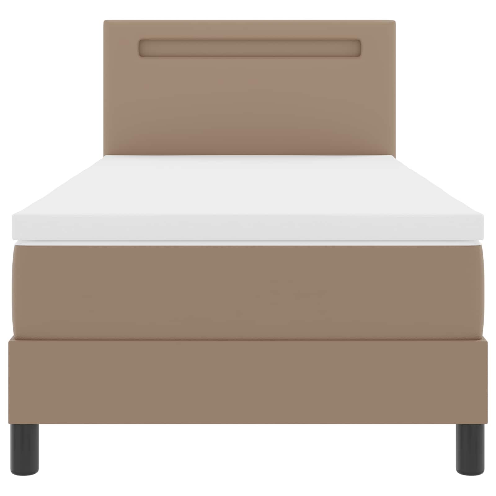 Letto a molle Cappuccino 100 x 200 cm Pelle sintetica | homemem39
