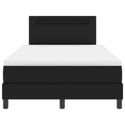 Letto a molle con materasso Nero 120 x 190 cm Pelle sintetica | homemem39