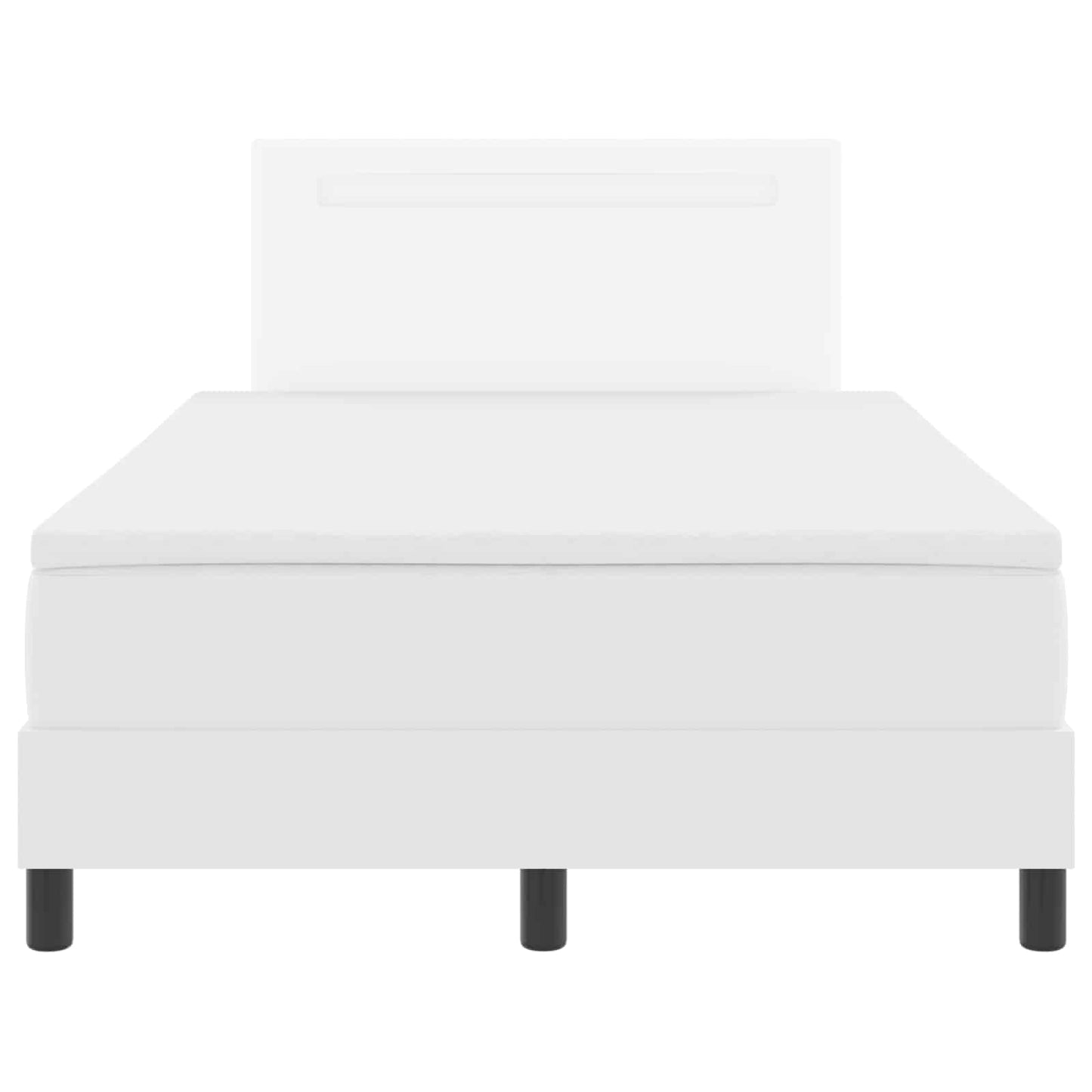 Letto a molle con materasso Bianco 120 x 190 cm Pelle sintetica | homemem39