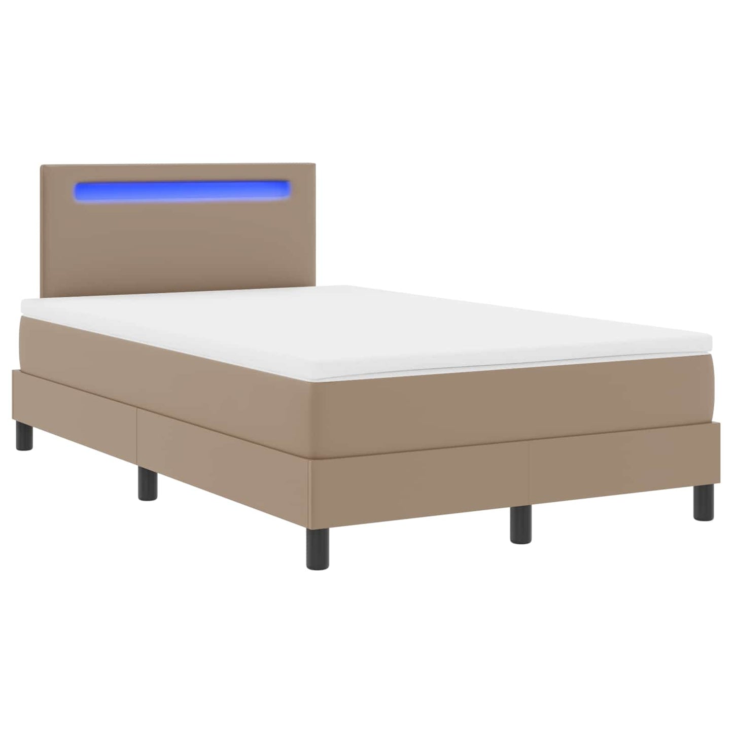 Letto a molle Cappuccino 120 x 190 cm Pelle sintetica | homemem39