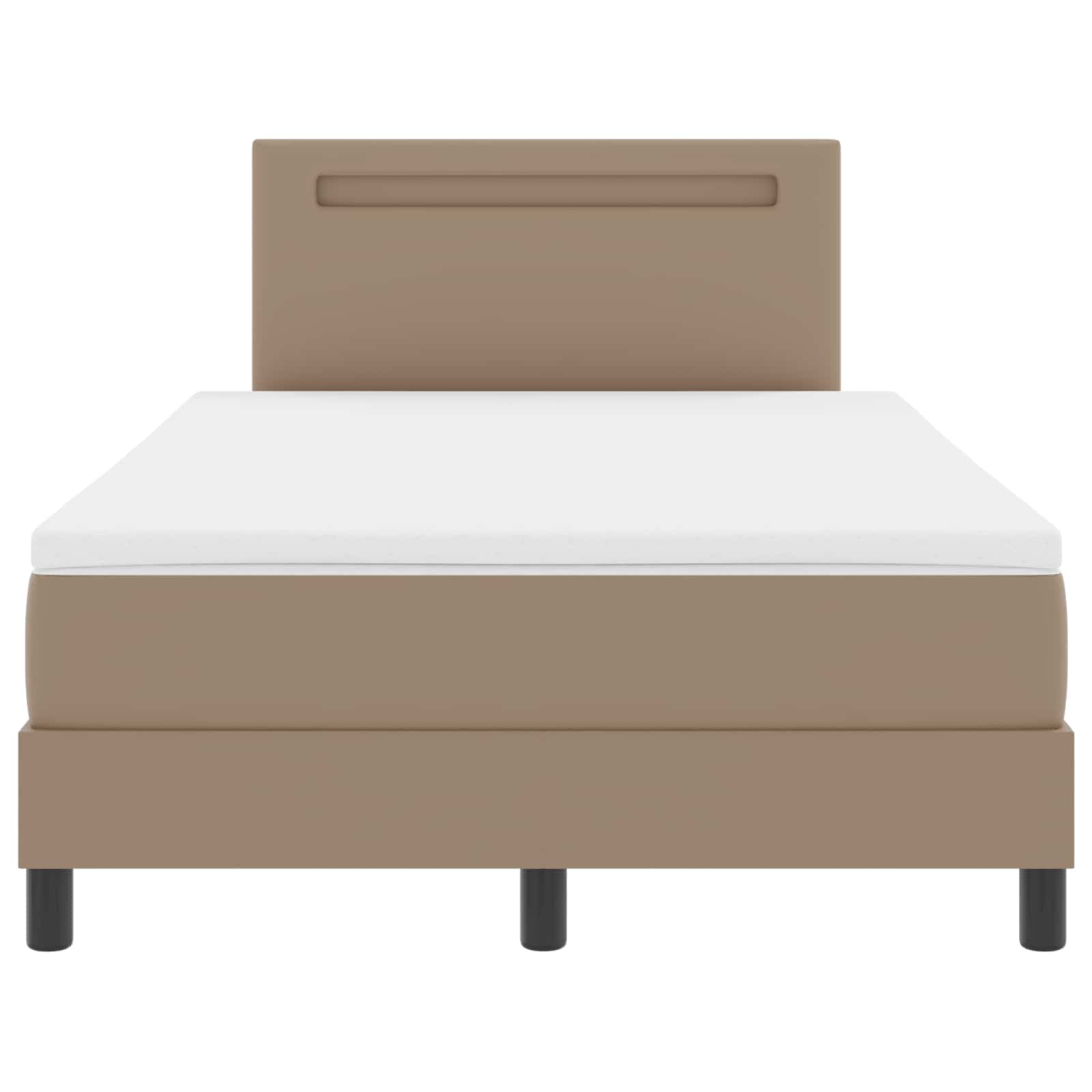 Letto a molle Cappuccino 120 x 190 cm Pelle sintetica | homemem39