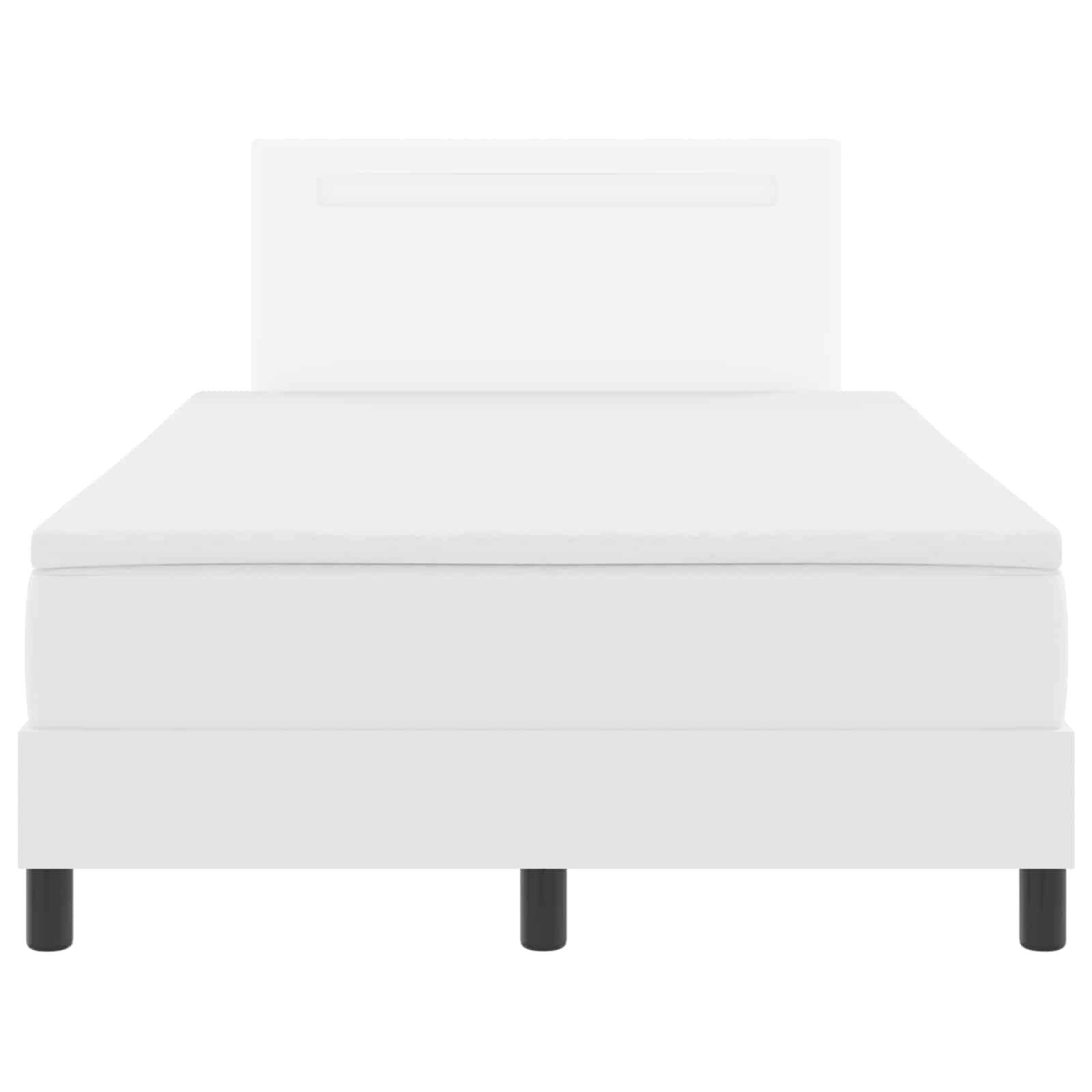 Letto a molle con materasso Bianco 120 x 200 cm Pelle sintetica | homemem39