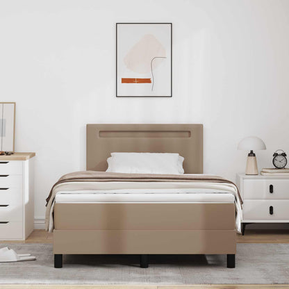 Letto a molle Cappuccino 120 x 200 cm Pelle sintetica | homemem39