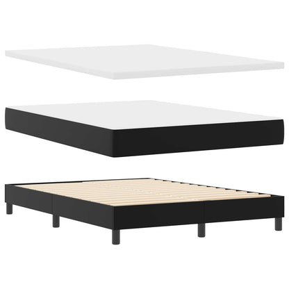 Letto a molle con materasso Nero 140 x 190 cm Pelle sintetica | homemem39
