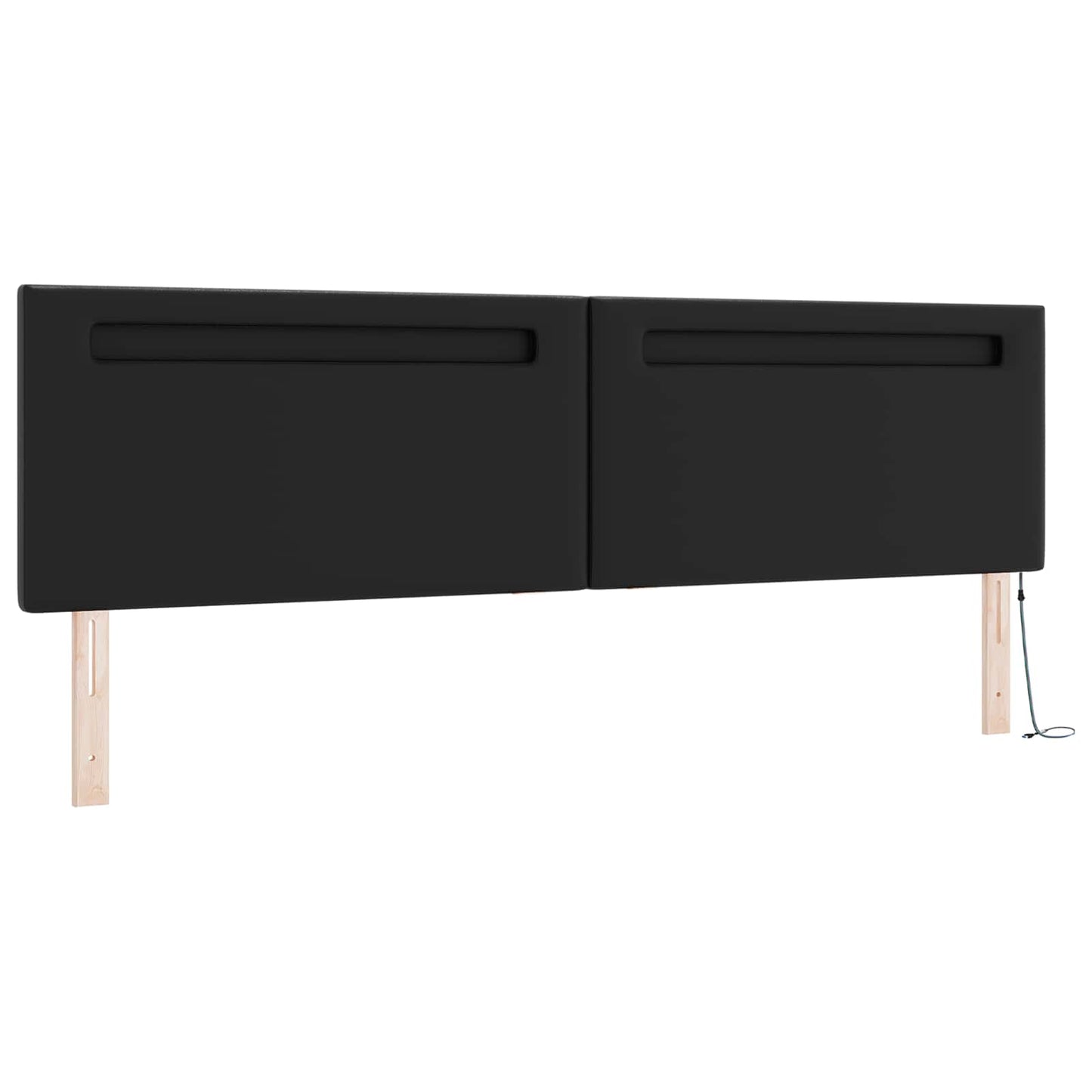 Letto a molle con materasso Nero 200 x 200 cm Pelle sintetica | homemem39