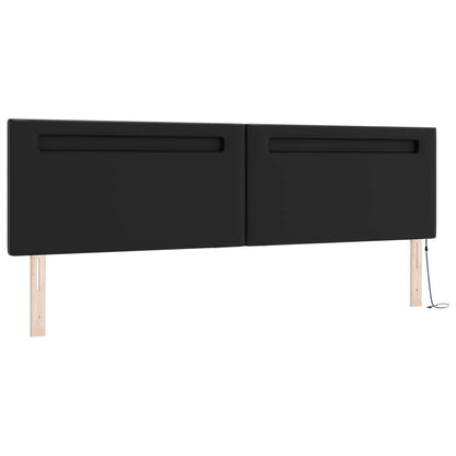 Letto a molle con materasso Nero 200 x 200 cm Pelle sintetica | homemem39