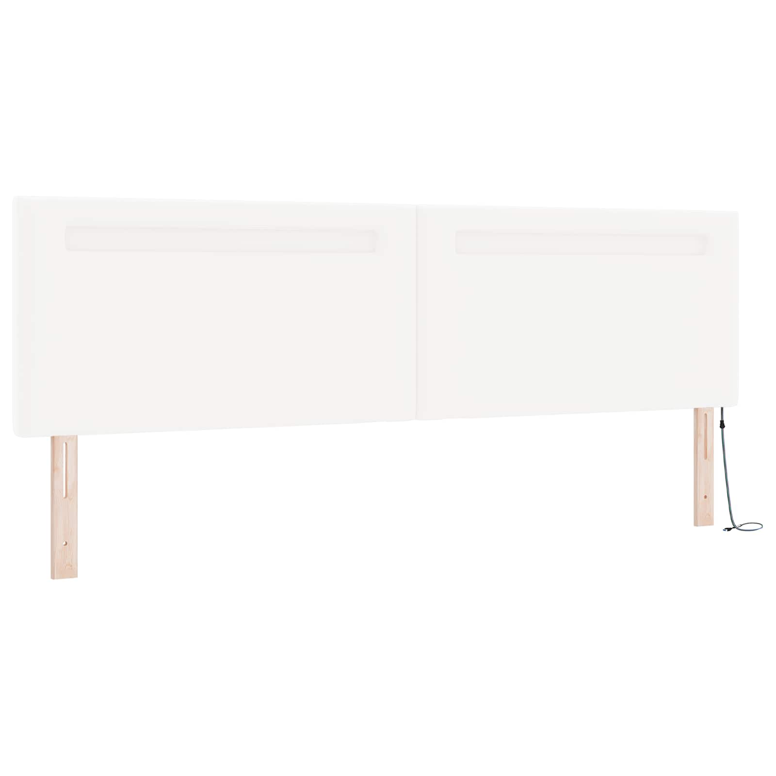 Letto a molle con materasso Bianco 200 x 200 cm Pelle sintetica | homemem39