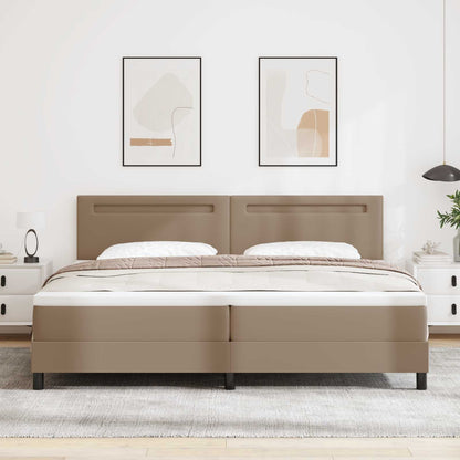 Letto a molle con led Cappuccino 200 x 200 cm Pelle sintetica | homemem39