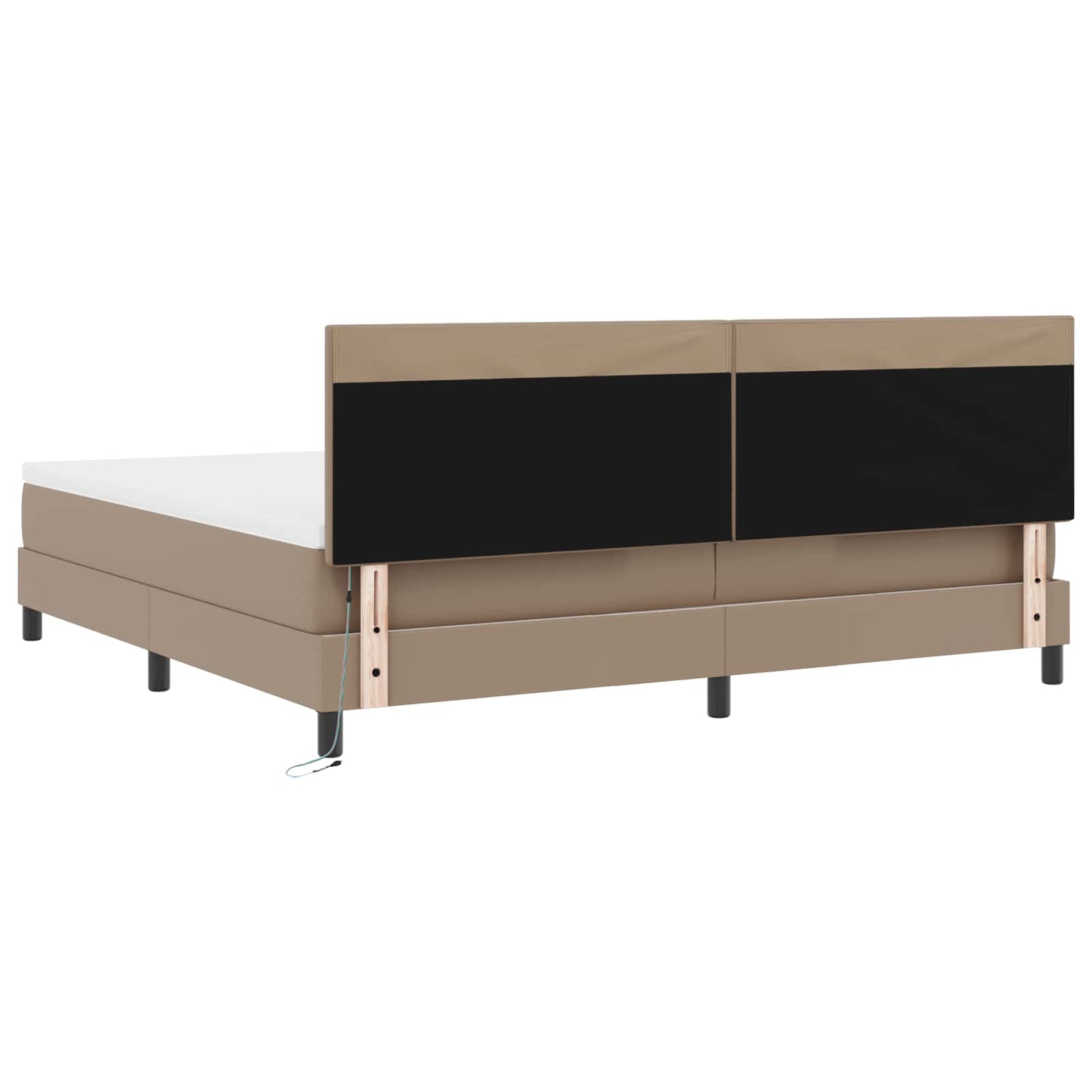 Letto a molle con led Cappuccino 200 x 200 cm Pelle sintetica | homemem39