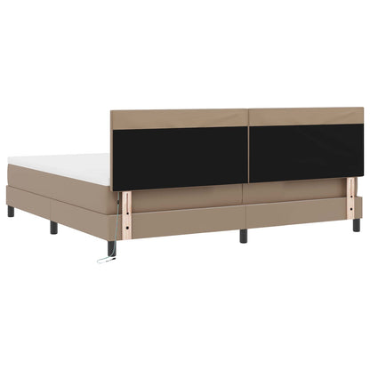 Letto a molle con led Cappuccino 200 x 200 cm Pelle sintetica | homemem39