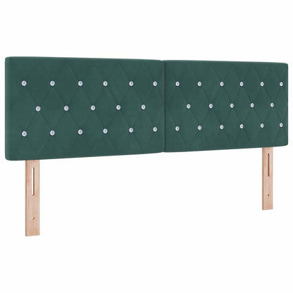 Letto a Molle con Materasso Verde scuro 140 x 200 cm Tessuto - homemem39