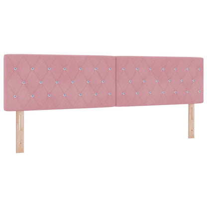 Letto a molle con materasso Rosa 180 x 200 cm Velluto | homemem39