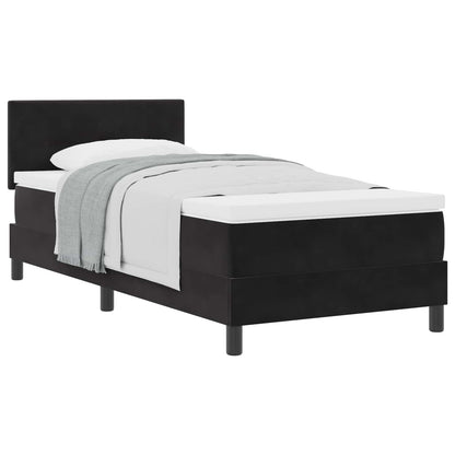 Letto a molle con testiera Nero 80 x 200 cm Velluto | homemem39