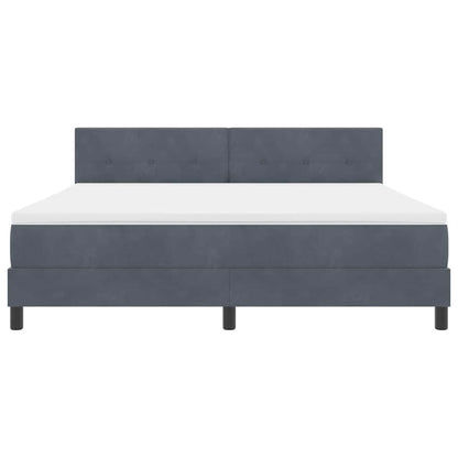 Letto a molle con materasso Grigio scuro 180 x 200 cm Velluto | homemem39