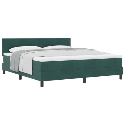 Letto a molle con materasso Verde Scuro 180 x 200 cm Velluto | homemem39