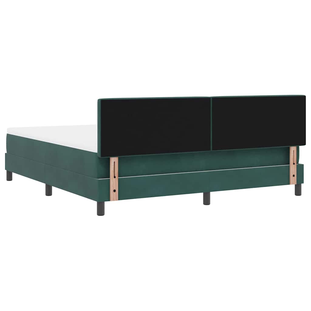 Letto a molle con materasso Verde Scuro 180 x 200 cm Velluto | homemem39